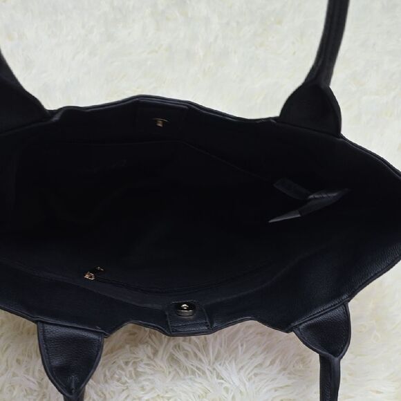 5 For $25 Rachel Zoe Black and Cream Tote Bag with Structured Design - Picture 9 of 9